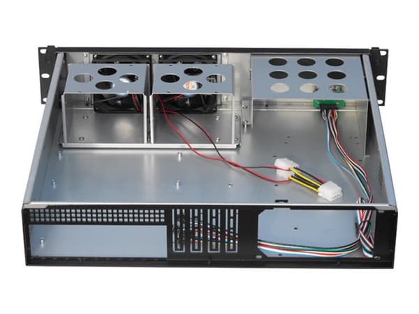 Gembird 19CC-2U-01 - Rackmonterbar 2U - micro ATX - ingen strømforsyning (ATX) - svart - USB