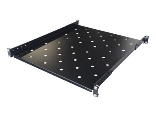Deltaco 19-FH78G, Hylla till rackskåp, Svart, Metall, 60 kg, 56,6 cm