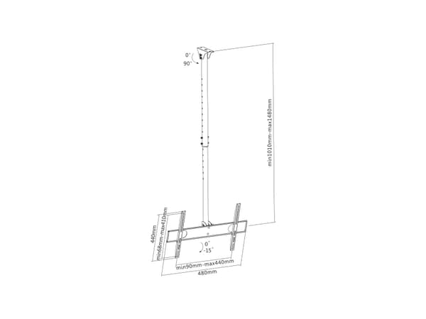InLine 4043718172504, 81,3 cm (32"), 139,7 cm (55"), 200 x 100 mm, 400 x 400 mm, 0 - 15°, sortering