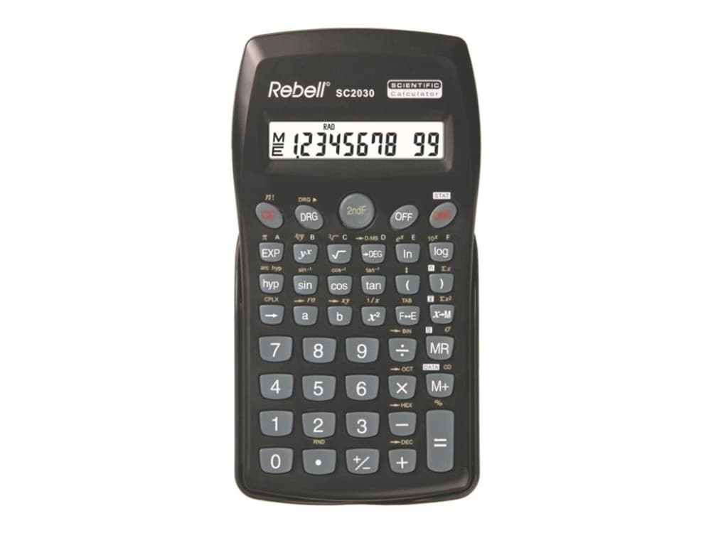 Rebell SC2030, Ficka, Vetenskapsfunktion, 10 siffror, 1 linjer, Batteri, Svart