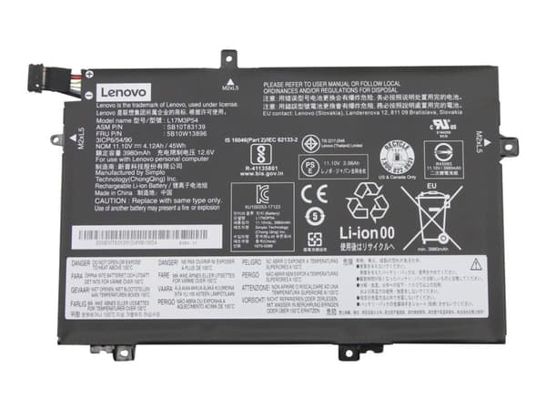 Simplo - Kannettavan tietokoneen akku - Litiumioni - 3-kennoinen - 3980 mAh - 45 Wh - FRU - ThinkPad L14 Gen 1; L14 Gen 2; L15 Gen 1; L15 Gen 2; L490