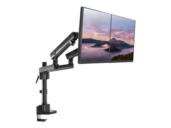Maclean MC-812 - Monteringssats - för 2 LCD-bildskärmar - aluminium, stål - skärmstorlek: 17"-32" - disk-monteringsbar