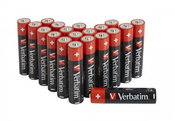 Verbatim 49876, Kertakäyttöinen akku, AAA, 1,5 V, 20 kpl, 44,5 mm, 1,05 cm