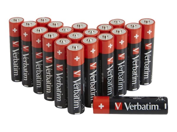 Verbatim 49876, Kertakäyttöinen akku, AAA, 1,5 V, 20 kpl, 44,5 mm, 1,05 cm