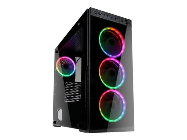 Kolink Horizon RGB - Tower - ATX - genomskinlig sidopanel - ingen strömförsörjning (ATX) - svart