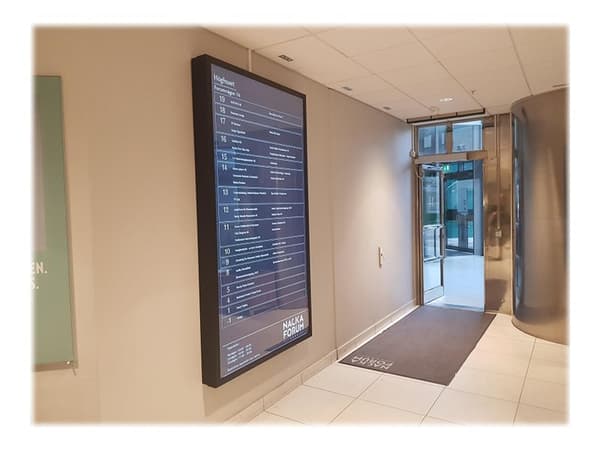 HI-ND Wall Casing EASY 75" Portrait - Monteringssats (hölje) - för LCD-display - metall - svart, RAL 9005 - skärmstorlek: 75" - monteringsgränssnitt: