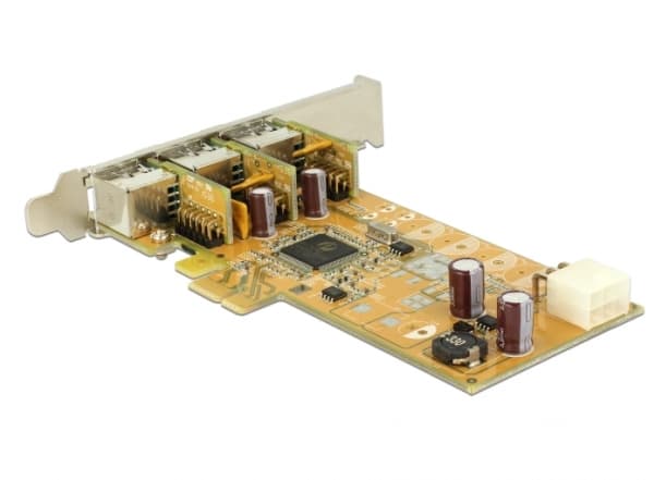 Delock - USB-adapter - PCIe 1.1 - PoweredUSB 2.0 (12 V) x 3