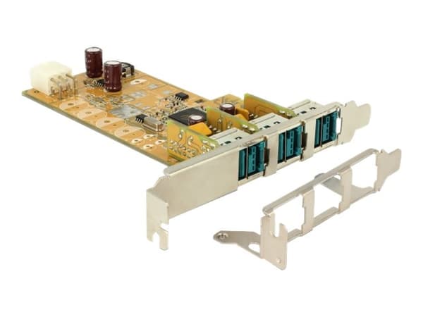 Delock - USB-adapter - PCIe 1.1 - PoweredUSB 2.0 (12 V) x 3
