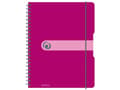 Miniatyrbilde 2 av 4: Herlitz to go - Spiralblokk - spiralbundet - A4 - 80 ark / 160 sider - hvitt papir - rutet - berry cover