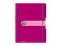 Miniatyrbilde 1 av 4: Herlitz to go - Spiralblokk - spiralbundet - A4 - 80 ark / 160 sider - hvitt papir - rutet - berry cover