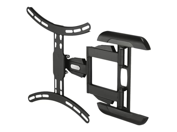 Hama FULLMOTION TV Wall Bracket, 1 star, XL - Monteringssats (väggfäste, 2 väggplattskydd, 4 kabelledare) - för TV - stål - svart - skärmstorlek: 23"