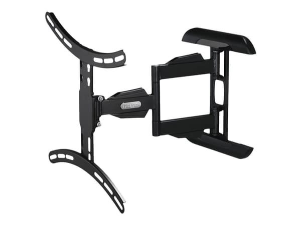 Hama FULLMOTION TV Wall Bracket, 1 star, XL - Monteringssats (väggfäste, 2 väggplattskydd, 4 kabelledare) - för TV - stål - svart - skärmstorlek: 23"