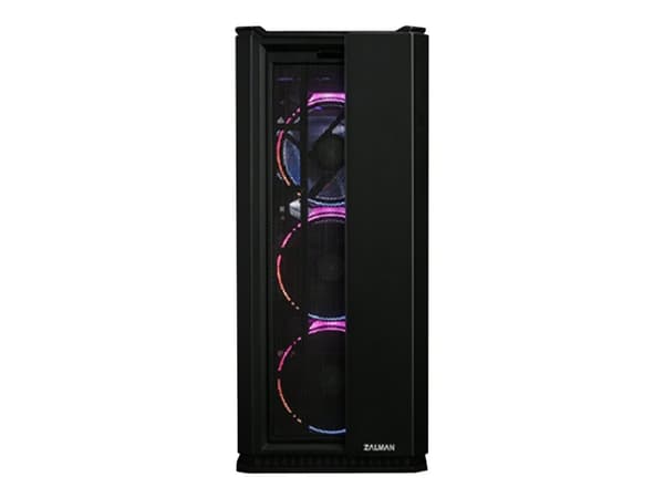 Zalman X3 - Tower - ATX - genomskinlig sidopanel (härdat glas) - ingen strömförsörjning - svart - USB/ljud