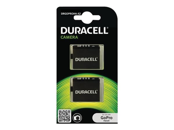 Duracell - Akut - Li-Ion - 1160 mAh (pakkeja 2 kpl) - GoPro HERO4:ään