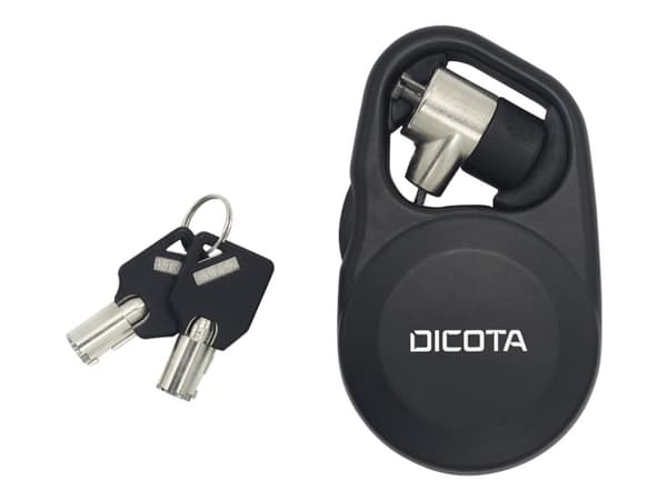 DICOTA Security T-Lock - Sikkerhetskabellås - svart - 1.3 m