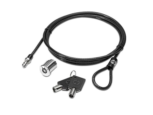 HP Master Keyed Docking Station Cable Lock - säkerhetskabellås - för EliteBook 84XX, 8540, 8770; ZBook 14u G6, 15u G2, 15u G3, 15u G4, 15u G5, 15u G6