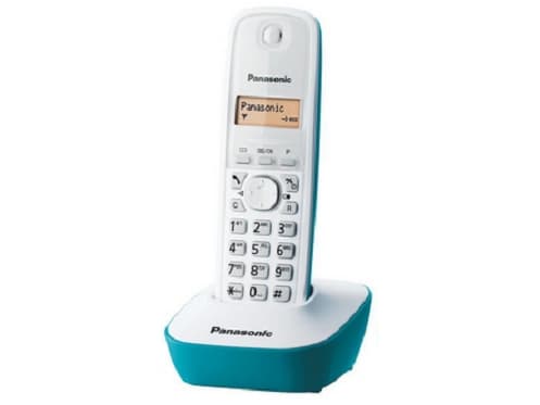 Panasonic KX-TG1611FXC - Trådløs telefon med anrops-ID - DECT - hvit, blå