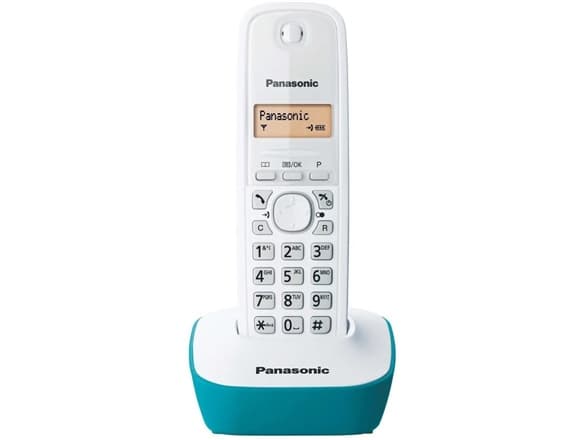 Panasonic KX-TG1611FXC - Trådløs telefon med anrops-ID - DECT - hvit, blå