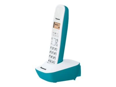 Panasonic KX-TG1611FXC - Trådløs telefon med anrops-ID - DECT - hvit, blå Blå, Hvit