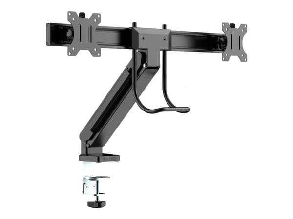 Multibrackets M Slim Basic Dual - Monteringssett - leddelt - for 2 LCD-display / bøyd LCD-display - svart - skjermstørrelse: 17"-32" - skrivebordsmon