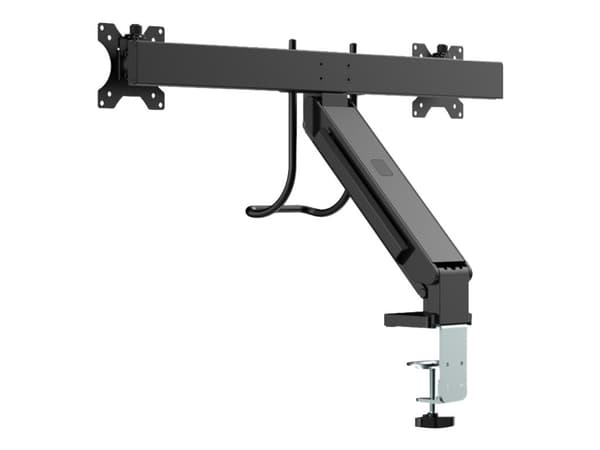 Multibrackets M Slim Basic Dual - Monteringssett - leddelt - for 2 LCD-display / bøyd LCD-display - svart - skjermstørrelse: 17"-32" - skrivebordsmon