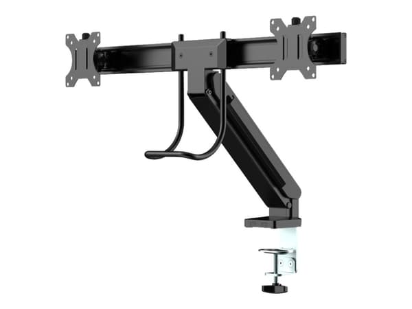 Multibrackets M Slim Basic Dual - Monteringssett - leddelt - for 2 LCD-display / bøyd LCD-display - svart - skjermstørrelse: 17"-32" - skrivebordsmon Sort