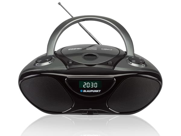 Blaupunkt BB14BK, 2 W, CD-opptaker, Sort, LCD, Strøm, Batteridrevet, 230 mm