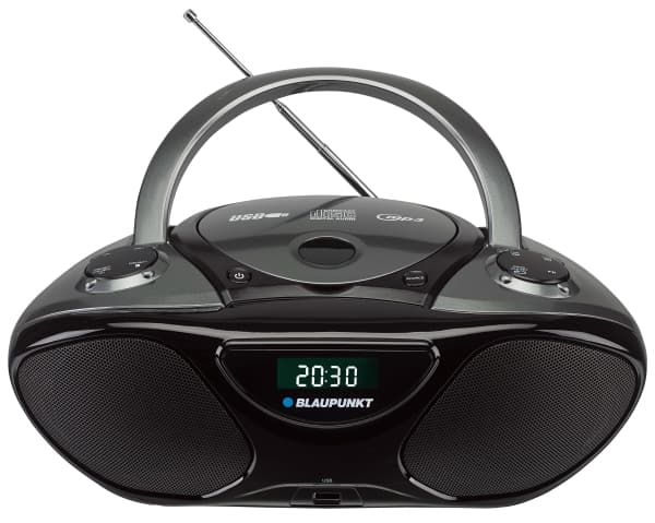 Blaupunkt BB14BK, 2 W, CD-tallennin, Sort, LCD, Strøm, Batteryidrevet, 230 mm
