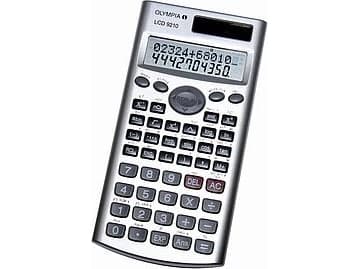Olympia LCD 9210, Tasku, Funktiolaskin, 12 lukua, 2 linjat, Akku/Aurinko, Hopea