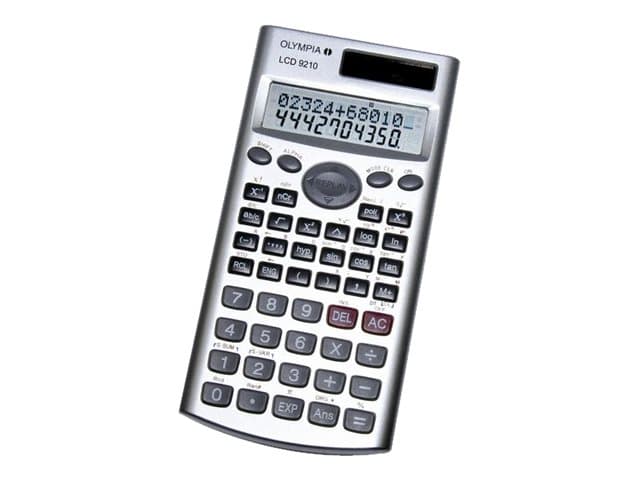 Olympia LCD 9210 - Vetenskaplig kalkylator - 12 siffror - solcellspanel, batteri - silver