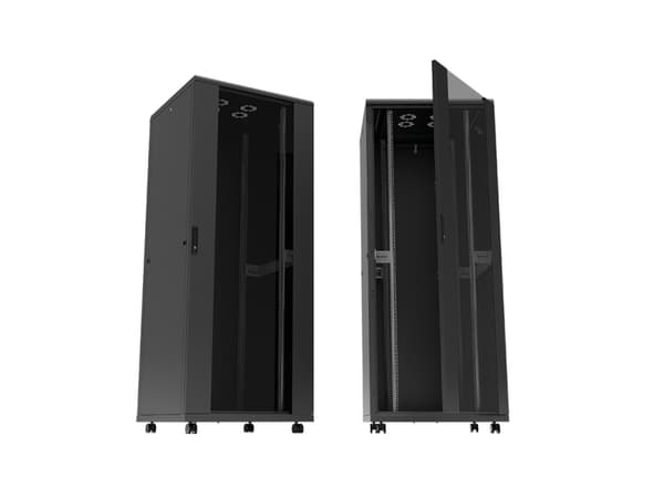 LogiLink 19" Schrank 22HE schwarz, Fritstående reol, 22U, 1500 kg, 63 kg, Sort
