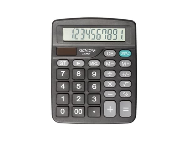 GENIE 220 MD - Skrivebordskalkulator Sort