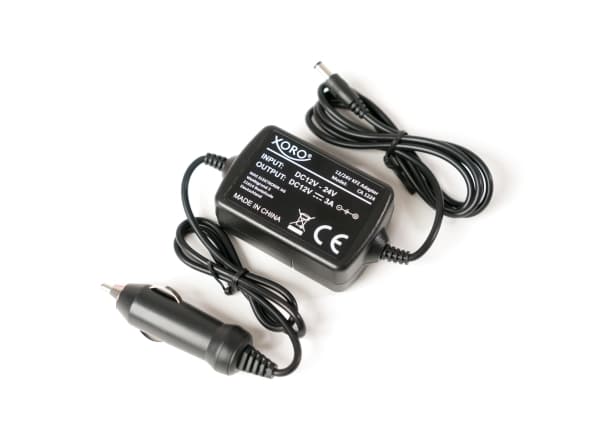 Xoro CA1224, TV, Automatisk, 12-24 V, 12 V, 3 A, Sort