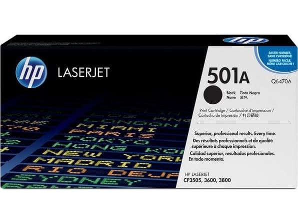 HP 501A, 6000 sidor, Svart, 1 styck