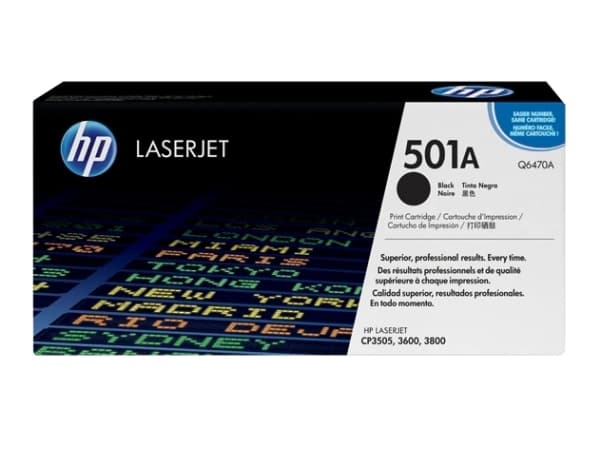 HP 501A, 6000 sidor, Svart, 1 styck
