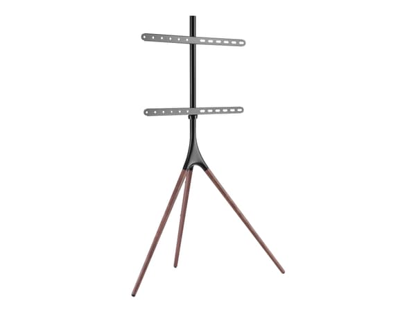 TECHly - Stativ - tripod - for flatpanel - mørk valnøttfarge - skjermstørrelse: 45"-65" - plassering på gulv