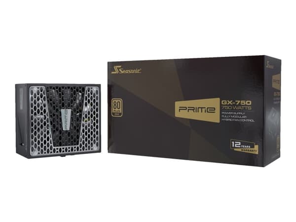 Seasonic Prime GX 750 - Nätaggregat (intern) - ATX12V / EPS12V - 80 PLUS Gold - AC 100-240 V - 750 Watt