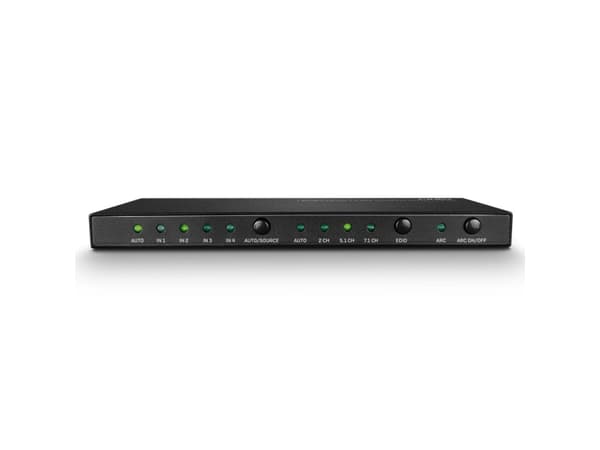 Lindy 38249, HDMI, Metall, Svart, 18 Gbit/s, 3840 x 2160 pixlar, 5.1 kanaler