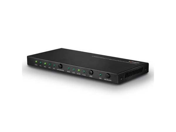 Lindy 38249, HDMI, Metall, Svart, 18 Gbit/s, 3840 x 2160 pixlar, 5.1 kanaler