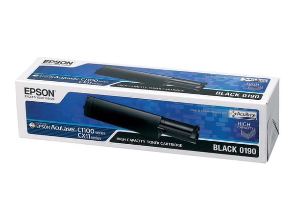 Epson 0190 - Høykapasitets - svart - original - tonerpatron - for AcuLaser C1100, CX11