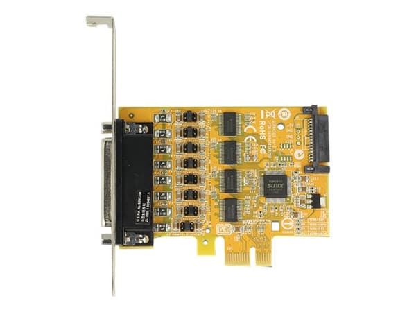 Delock PCIe x1 seriell 4x RS-232 med strømforsyning (89447)
