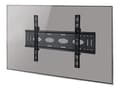 Miniatyrbilde 1 av 5: B-TECH BT8442 - Monteringssett (veggplate, 2 x grensesnittsarmer) - lav profil - for LCD-skjerm - svart - skjermstørrelse: inntil 80"