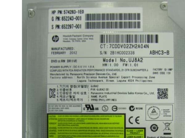 HPE - Disk drev - DVD-RW - Serial ATA - sisäinen - ProLiant DL360p Gen8 -malleihin