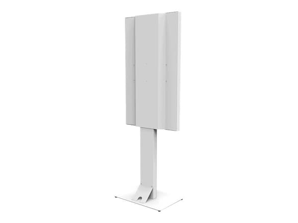 HI-ND Floorstand Glass with Casing 55" - Stativ - for digitalsignerings-LCD-panel - metall, glass - hvit, RAL 9003 - skjermstørrelse: 55" - montering