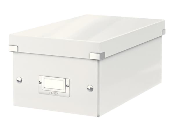 Leitz Click & Store - Medieoppbevaringseske - kapasitet: 22 DVD, 44 DVD (smalboks) - hvit
