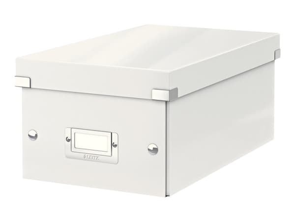 Leitz Click & Store - Medieoppbevaringseske - kapasitet: 22 DVD, 44 DVD (smalboks) - hvit
