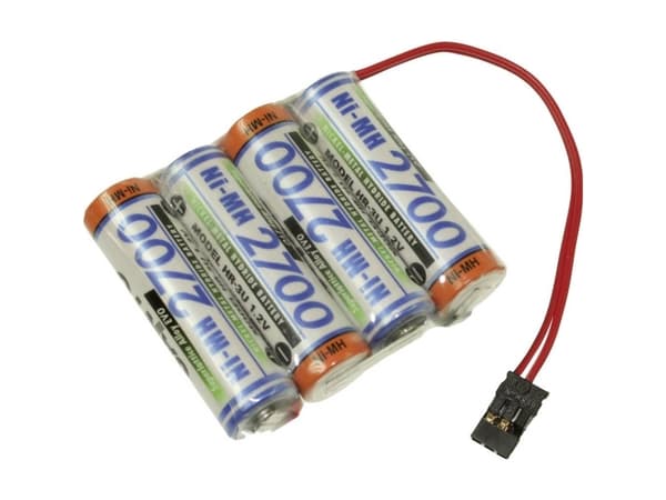 Panasonic Reihe F1x4 Graupner Batteripakke Celletal: 4 Batteristørrelse: R6 (AA) Kabel, Stik NiMH 4.8 V 2700 mAh