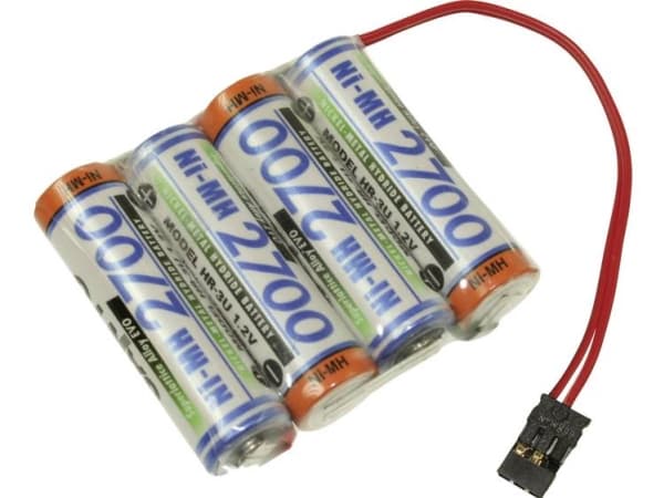 Panasonic Reihe F1x4 Graupner Batteripakke Celletal: 4 Batteristørrelse: R6 (AA) Kabel, Stik NiMH 4.8 V 2700 mAh