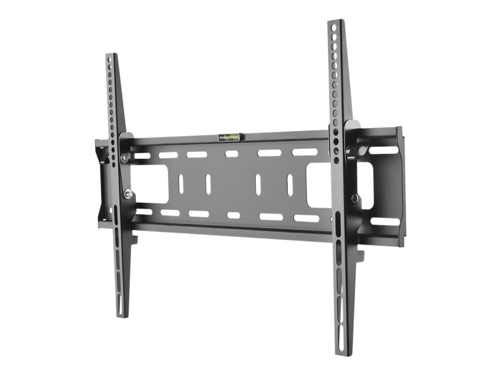 DELTACO - Monteringssats (väggplatta, 2 VESA-skenor) - för platt panel - plast, stål - mattsvart - skärmstorlek: 37"-70"