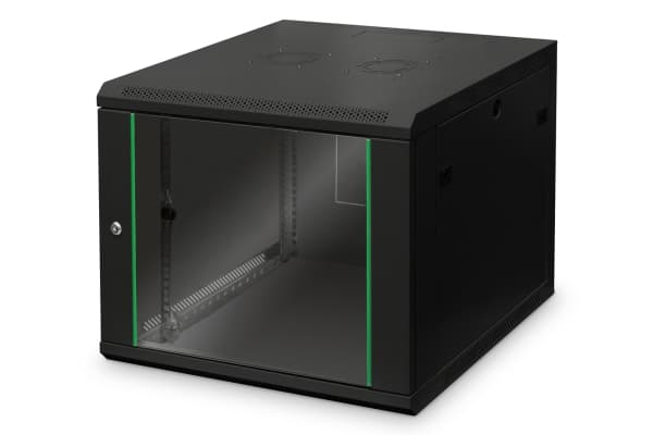 DIGITUS Dynamic Basic DN-19 09U-6/6-EC-SW - Rack skåp - väggmontering - svart, RAL 9005 - 9U - 19"